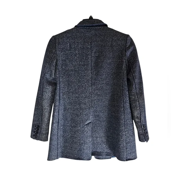 Banana Republic Wool Casual Blue Blazer Jacket 2 Petite Preowned - Picture 7 of 9